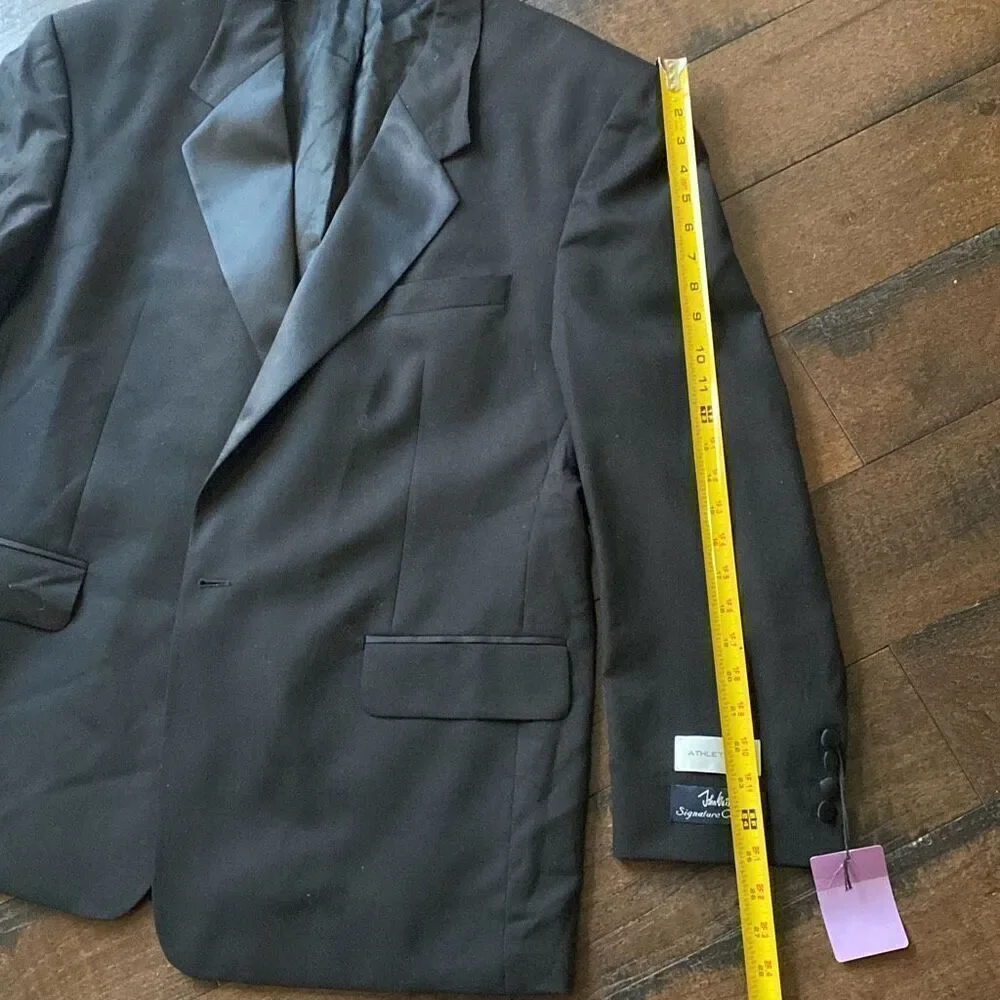 Men's Black Tuxedo Jacket with Satin Peak Lapels